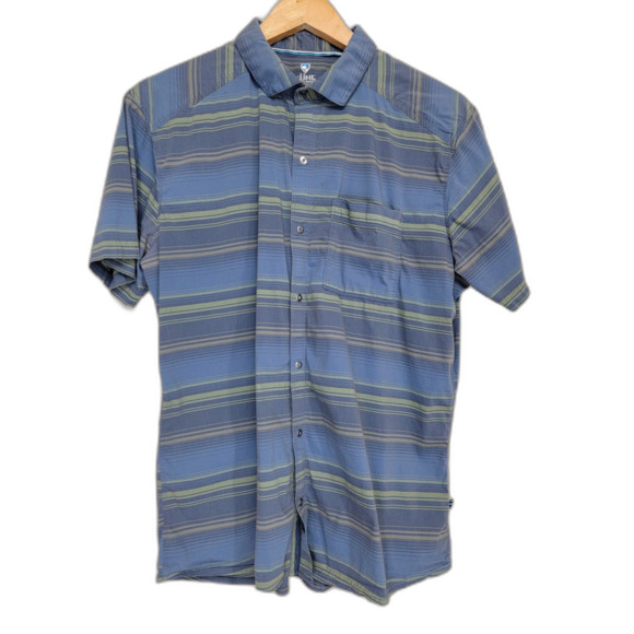 Kuhl Other - Blue & Green Striped KUHL Intriguer Short Sleeve Button Shirt - Medium